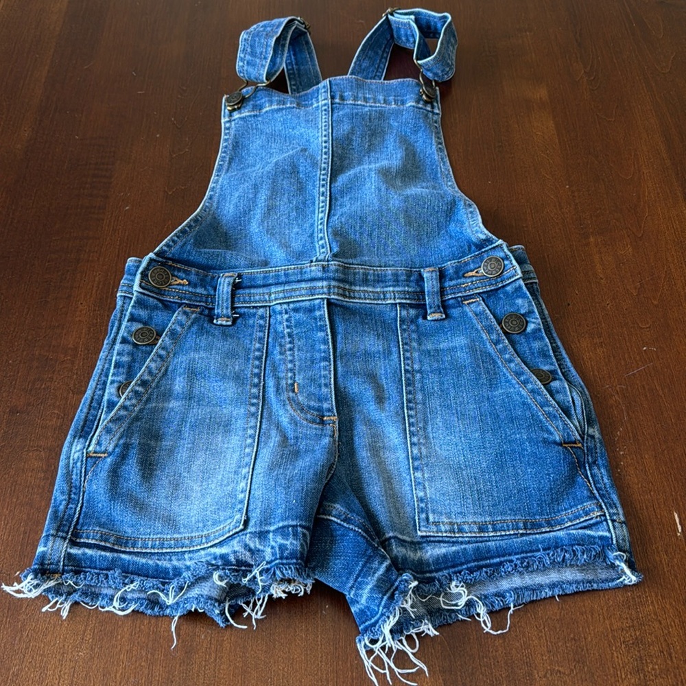 Crew cut denim overalls size 7
